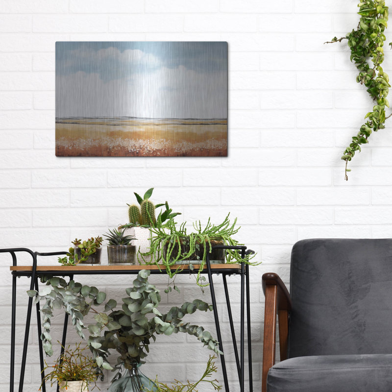 Art mural luxueux «Serene Réglage» par Leted & Lined, 16 po x 12 po