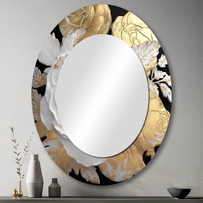 Miroir mural blanc exquis, 43 po x 33 po