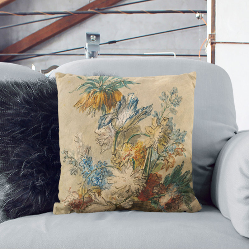 Still Life With Flowers Vol.6 Square Throw Cushion, 55cm H x 55cm W x 20cm D