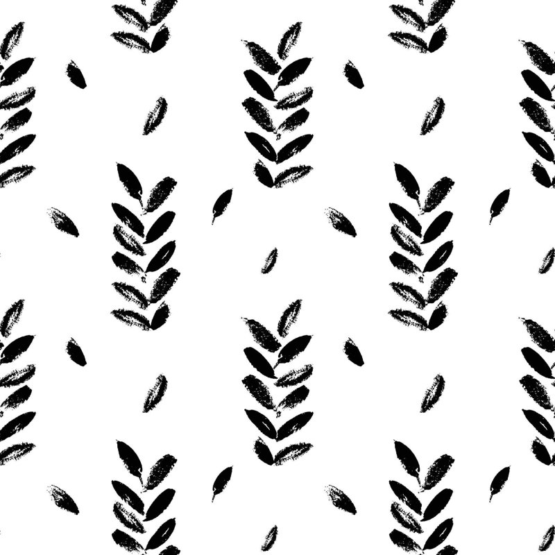 Carreau de papier peint auto-adhésif l 24 po Leaves, L 102 po x l 24 po