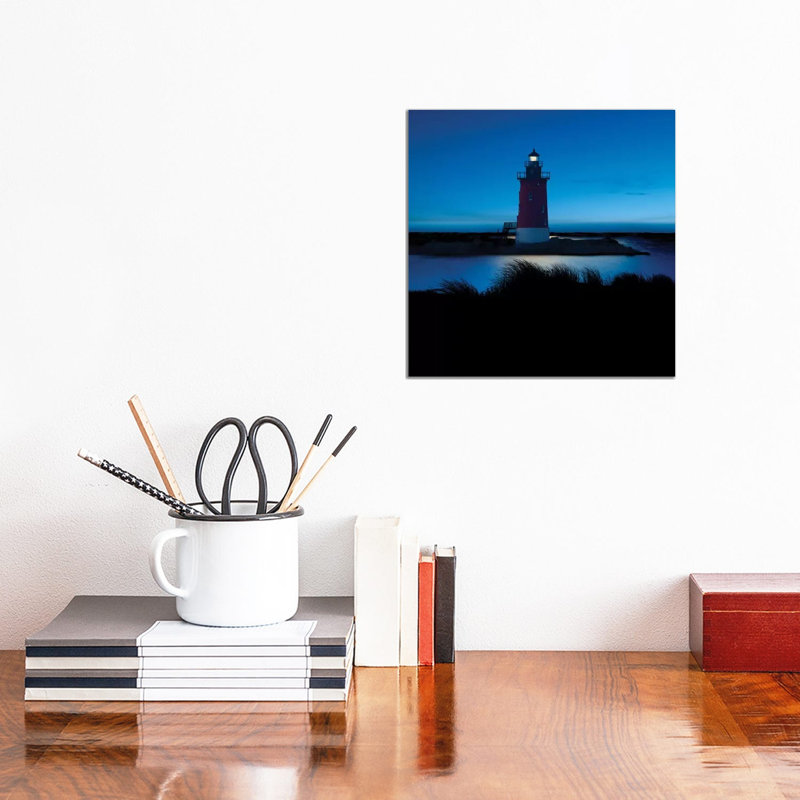 Lighthouse At Night IV by James McLoughlin - Wrapped Canvas Gallery-Wrapped Canvas Giclée, 30.48 cm H x 30.48 cm W