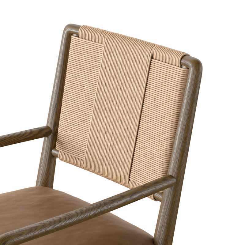 Rothler Dining Armchair-Alcala Wheat, Maestro Camel, Tan Ash