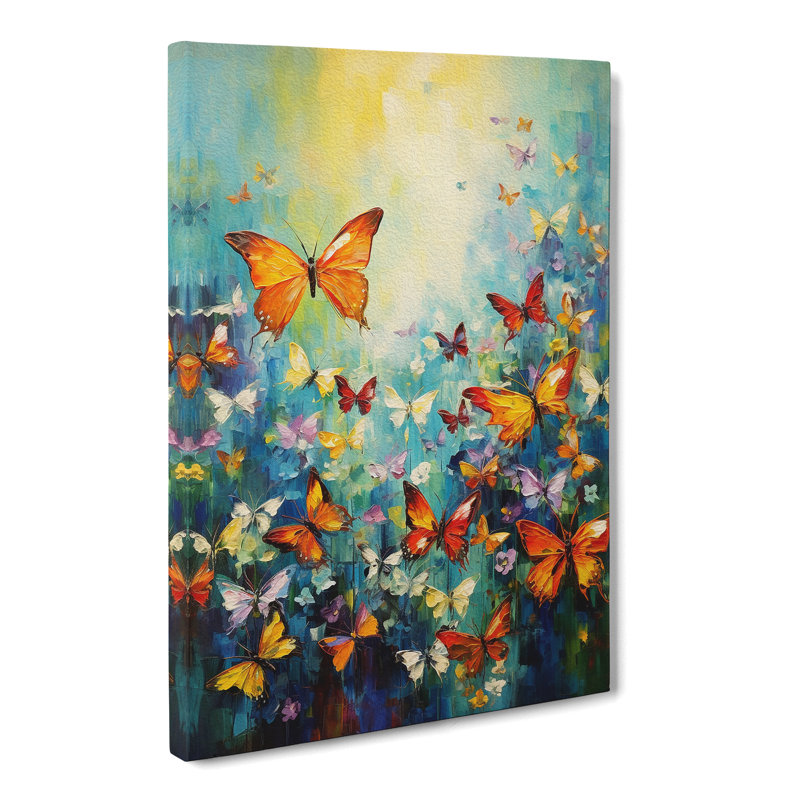Butterfly Impressionism - Wrapped Canvas, 60cm H x 40cm W x 3cm D