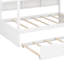 Lit superposé avec lit gigogne, lit superposé en bois avec tablettes de rangement, échelle et garde-corps-1333477295