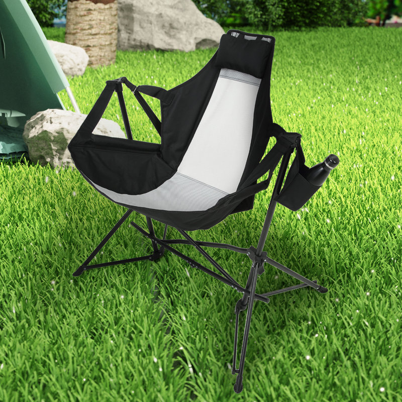 Chaise de camping pliante, Noir, noir, noir, noir