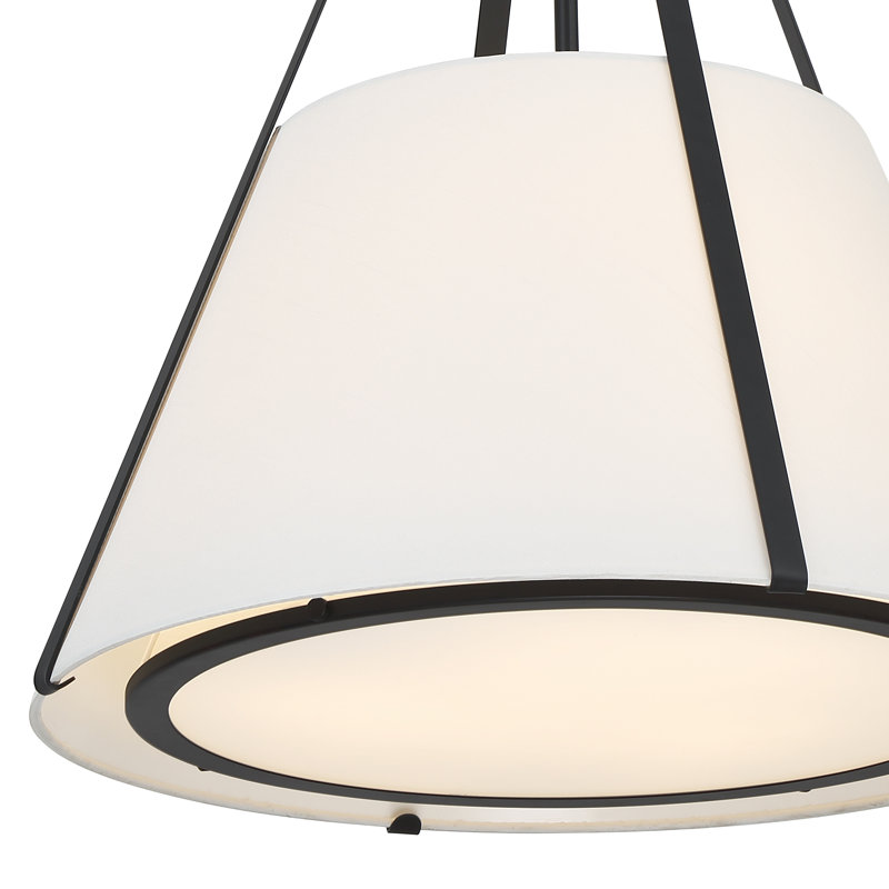 Luminaire suspendu tambour 3 lumières Altman, Noir