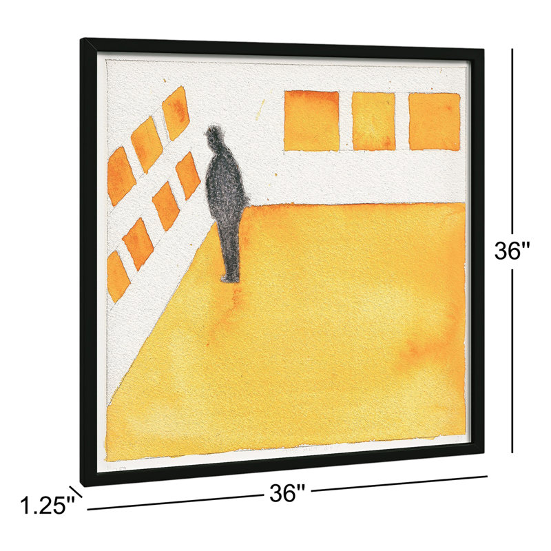Art Guy Painting by Simon Schneiderman, 36" H x 36" W, Black Framed