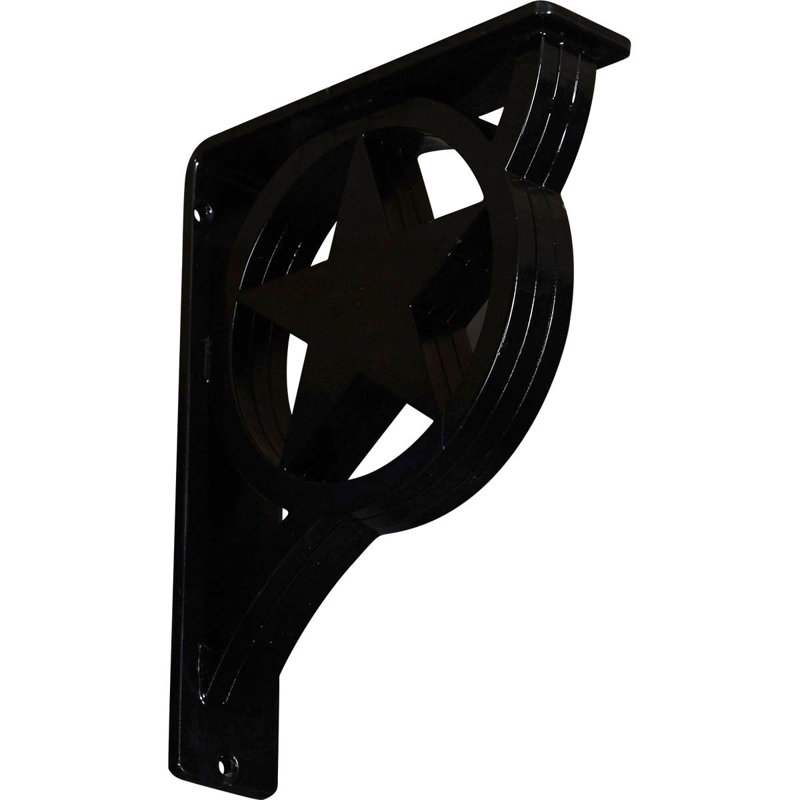 2"W x 7 1/2"D x 10"H Austin Wrought Iron Bracket, (Triple center brace) (4-Pack), 2" x 10"