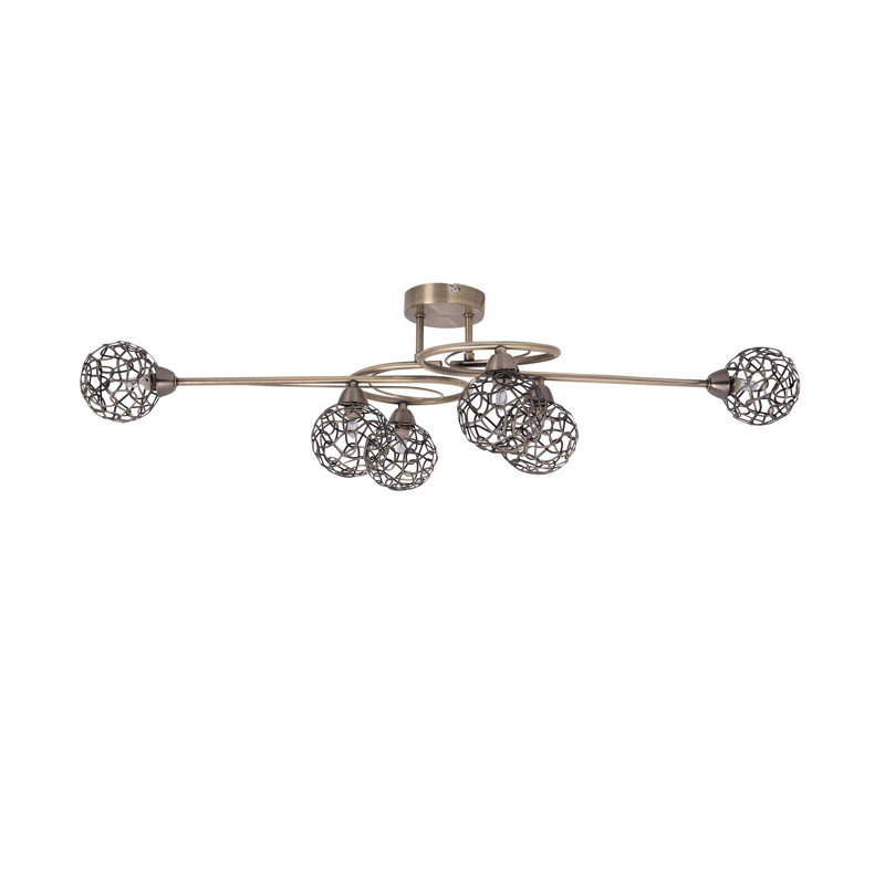 Pawlak Semi Flush Mount, Antique Brass