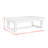 Transitional 3Pcs Square Marble Table Set With Two End Tables, 52-Inch Modern Coffee Table Set For Living Room