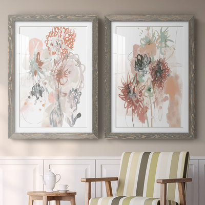 «Petal Drift III», reproduction encadrée de qualité supérieure - prête à être accrochée