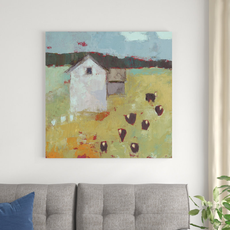 «Potosi Barn» par Sue Jachimiec, peinture sur toile tendue, H 36 po x l 36 po
