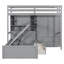 Lit superposé Birchra Modern Elegance avec rangement hydraulique et garde-robe intégré