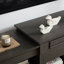 Console multimédia avec grand cabinet de rangement, meuble télé multimédia moderne, l 65,75 po x P 17 po x H 32,48 po