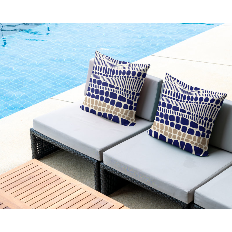 Housse et insert de coussin décoratif en polyester, Beige, L 15 po x H 15 po
