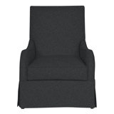 Zoe Cotton Swivel Slipcovered Armchair