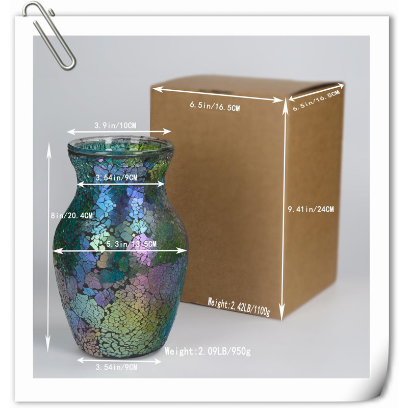 Corringham Ceramic / Porcelain Table Vase, Green