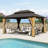 Solid Wood Post Patio Gazebo with Metal Frame-98284961