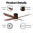 52 In. Flush Mount Ceiling Fan With Led Light, 4 Plywood Brown Blades, Quiet Dc Motor And Remote-679004599-679004592