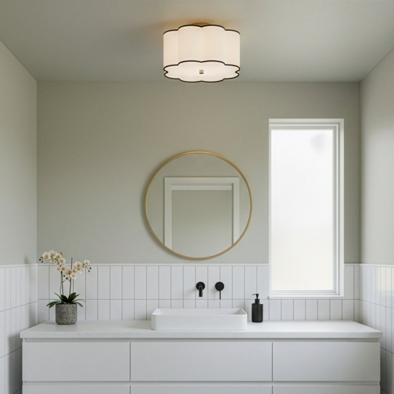 Axis 2 - Light Semi Flush Mount, Aged Brass
