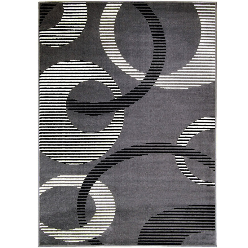 Tapis gris foncé Flara