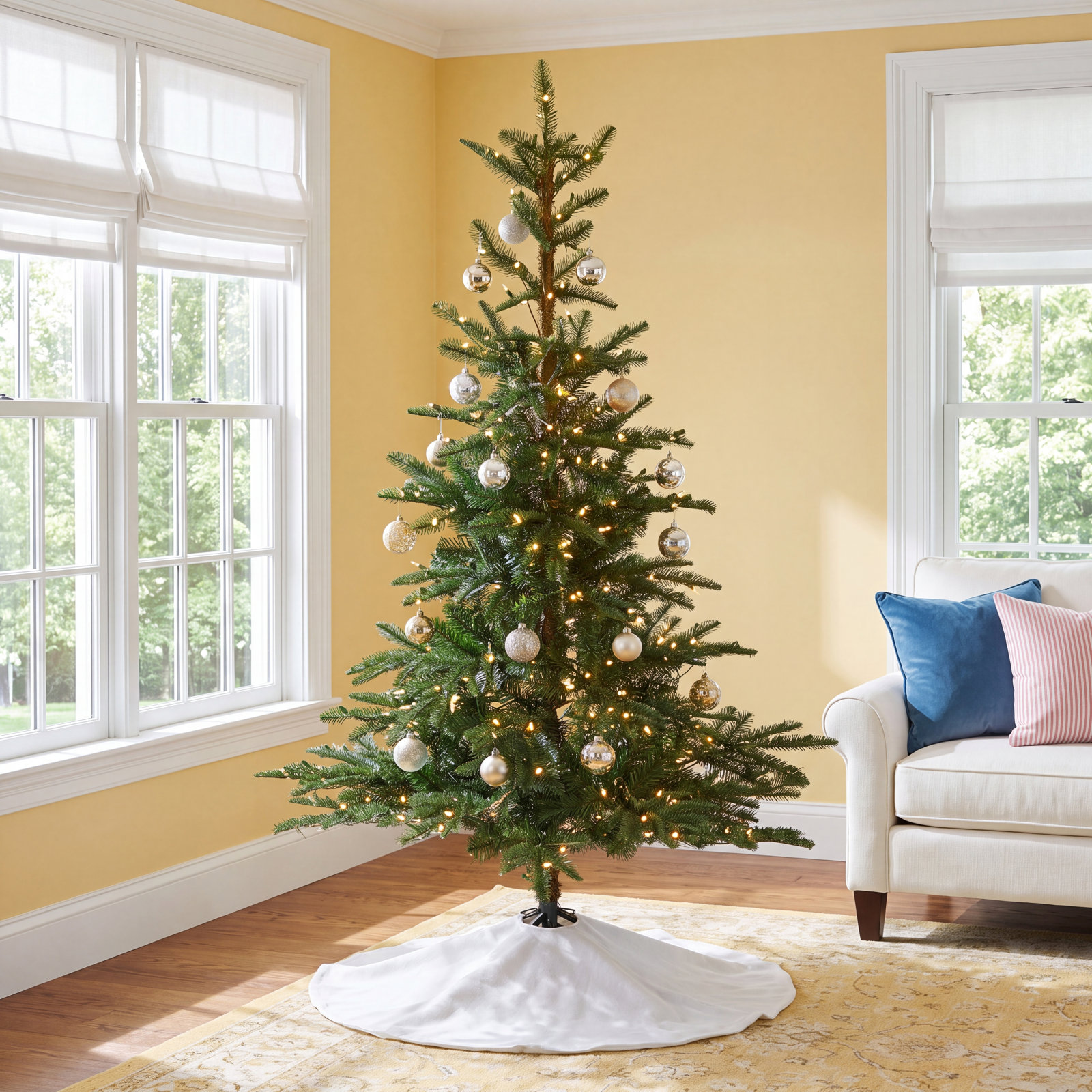 Lighted Artificial Christmas Tree, 5' H