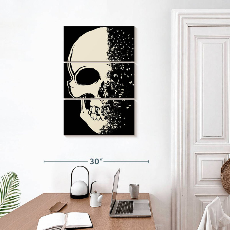 Hitzel Fading Skull, 32" H x 20" W