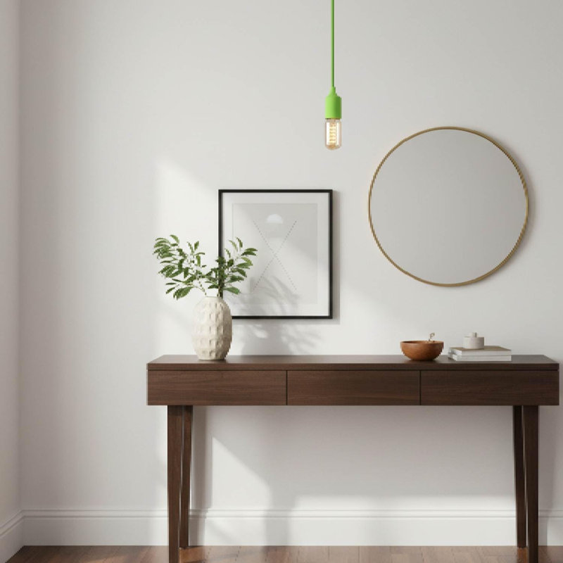 1 - Light Single Pendant, Orange, 107.5'' H x 10'' W x 10'' D