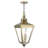 10.625in 3-Light Outdoor Pendant Fixture Clear Water Glass Shade-101230995