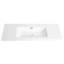 Lavabo de salle de bain 48 po en blanc brillant, largeur 19,15 po, hauteur 7,16 po, profondeur 48,58 po, et choix de résine, aspect blanc, froid