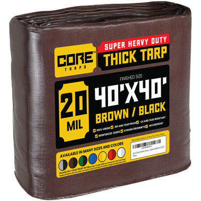 20 Mil Heavy Duty Polyethylene Tarp, Waterproof,Rip and Tear Proof