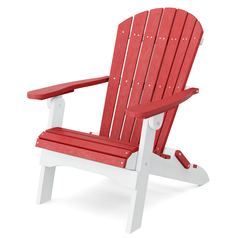 Chaise Adirondack pliante Heritage, Rouge cardinal / blanc