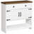 34.3" Farmhouse Console Table with Large Drawer and 2-Door Cabinet