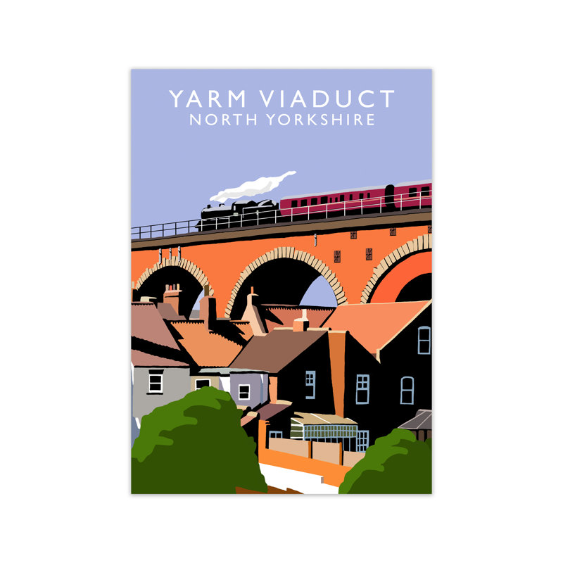Yarm Viaduct North Yorkshire by Richard O'Neill - Print, 84 cm H x 59 cm W x 1cm D