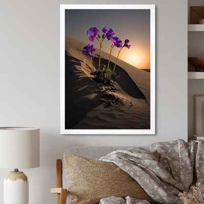 Violettes sur la plage sur toile