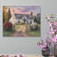Country Cottage Garden, Built-In Wooden Frame, 16 X 20