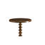Table basse ronde à piédestal au fini noyer, capacité de 40 lb, table d'appoint de 22 po de hauteur, plateau transitionnel
