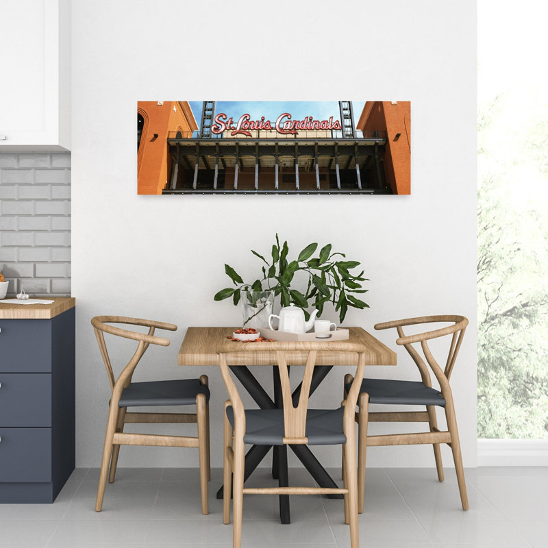 Low Angle View Of The Busch Stadium In St. Louis Missouri USA by Dan Merkel - Wrapped Canvas Panoramic Print