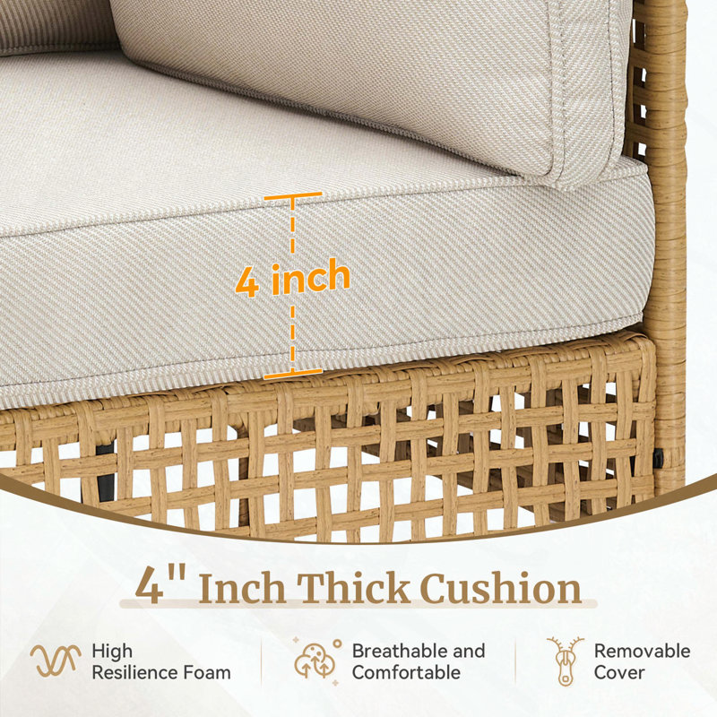 Causeuse modulaire en osier Boho