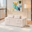 Canapé-lit avec causeuse avec structure en mousse viscoélastique sans assemblage, conception convertible 2-en-1, tissu en velours côtelé pour petits espaces, appartements, chambre de bureau à domicile-1544495785-1551743693