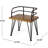 Outdoor Chair - 2 Rustic Chairs, Wood Seats, Iron Frames, Finish, Stylish For Patio Metal And Club