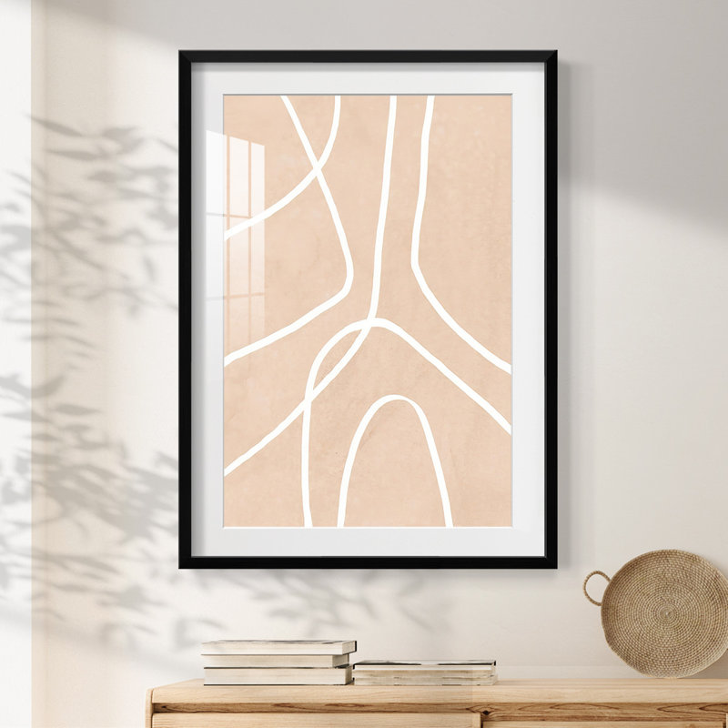 Clean Contour III -Framed Print, 25.5" H x 17.5" W, Black