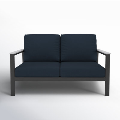 Townsend 55" Wide Outdoor Loveseat with Sunbrella Cushions by Birch Lane