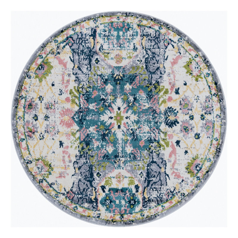 Oriental Indoor Rug, Round 5'1"