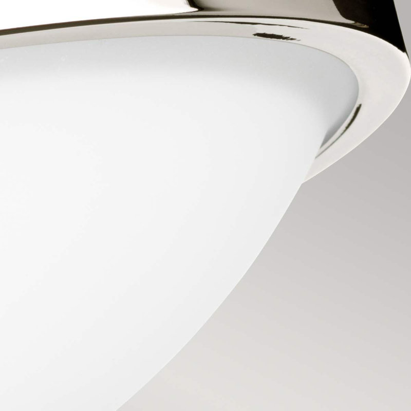 Declan Glass Flush Mount, Nickel