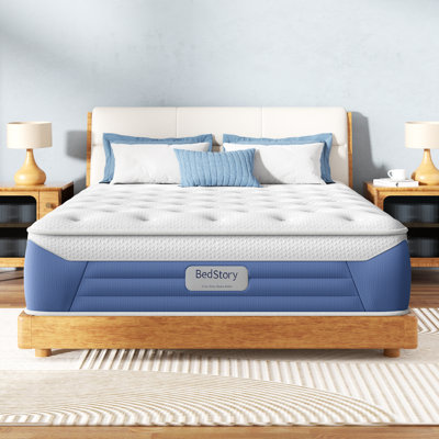 13" Medium Firm Hybrid Mattress with Pocketed Coils & Double-Zone Support- CertiPUR-US/OEKO-TEX