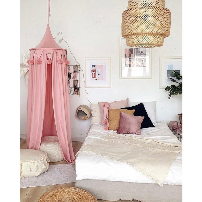 Bed Canopy Round Dome Mosquito Net, Blue, 240 X 50 X 50Cm, Pnk