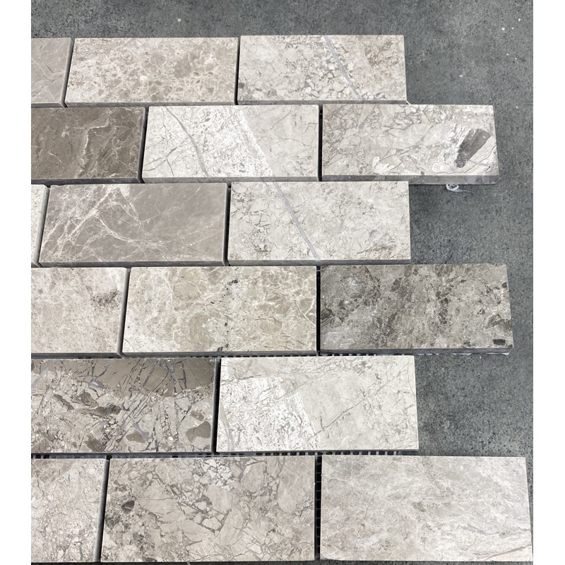 Carreau de mosaïque en marbre 2 po x 4 po
