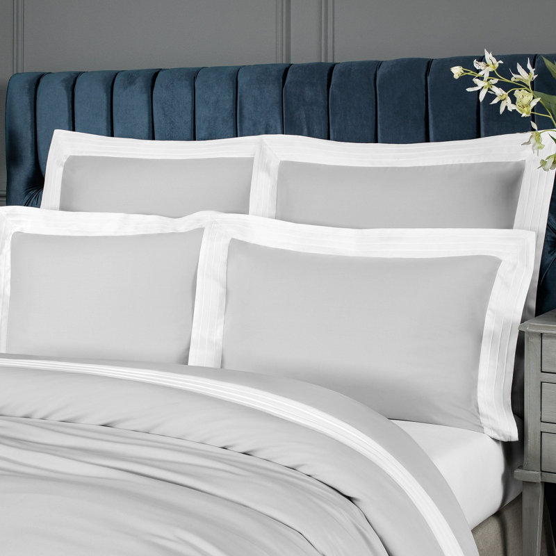 Eden Rayon Sheet Set, Queen Sheet Set + 2 Pillowcases, Pale Gray