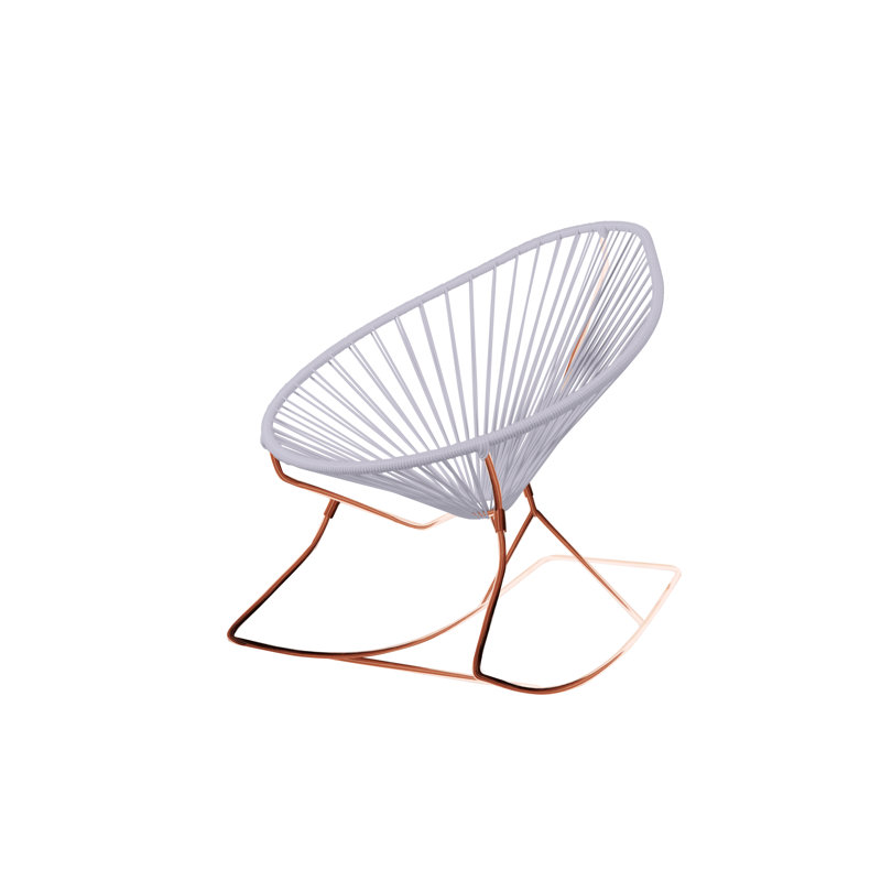 Chaise berçante intérieure / extérieure Acapulco, Transparent / cuivre